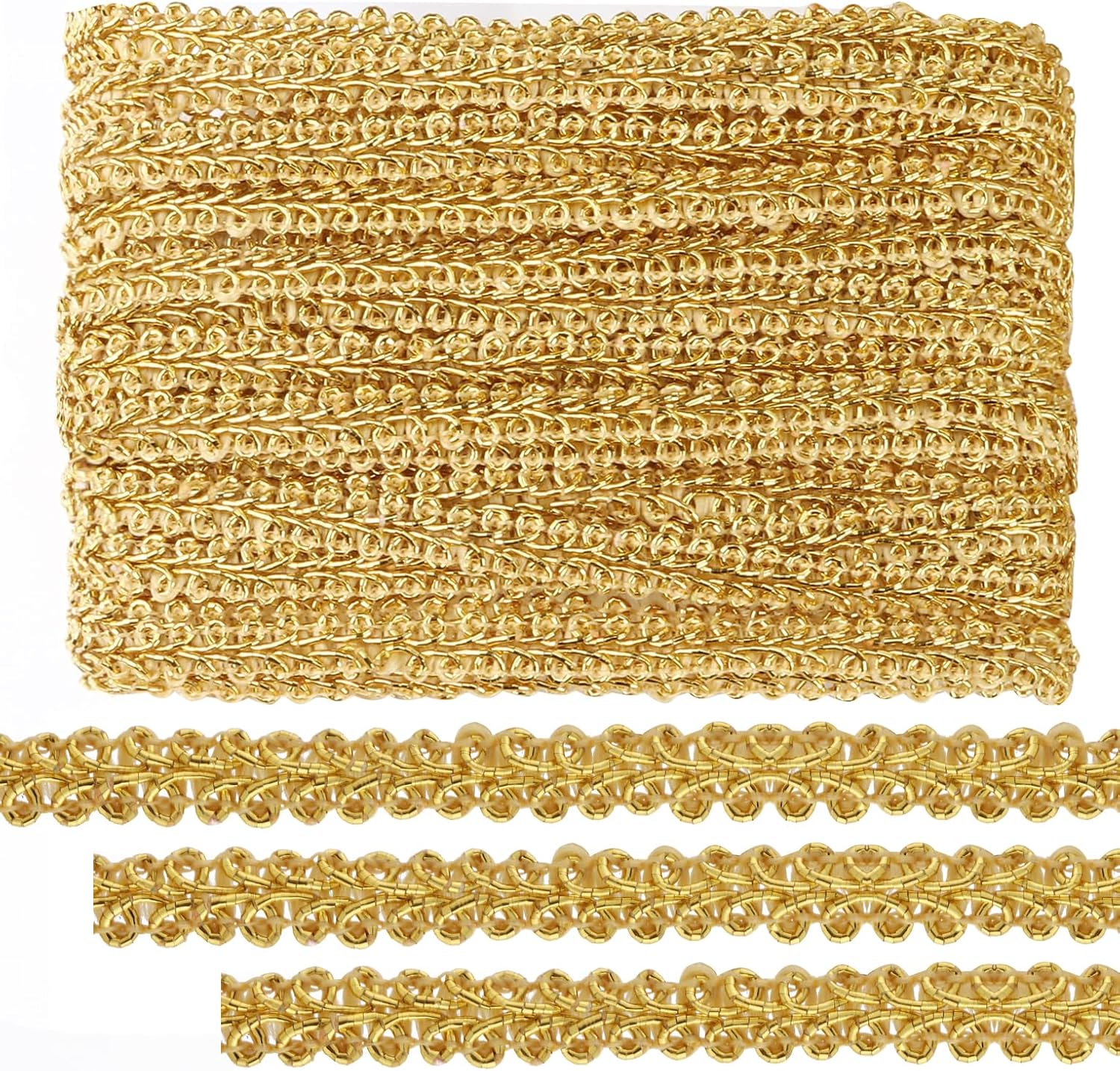 50 mètre Or Embellissement Métallique Tresse Dentelle Garniture Filigrane