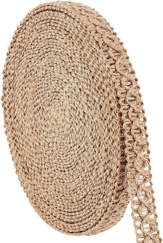 PH PandaHall Ruban de toile de jute tressé Gimp 10m